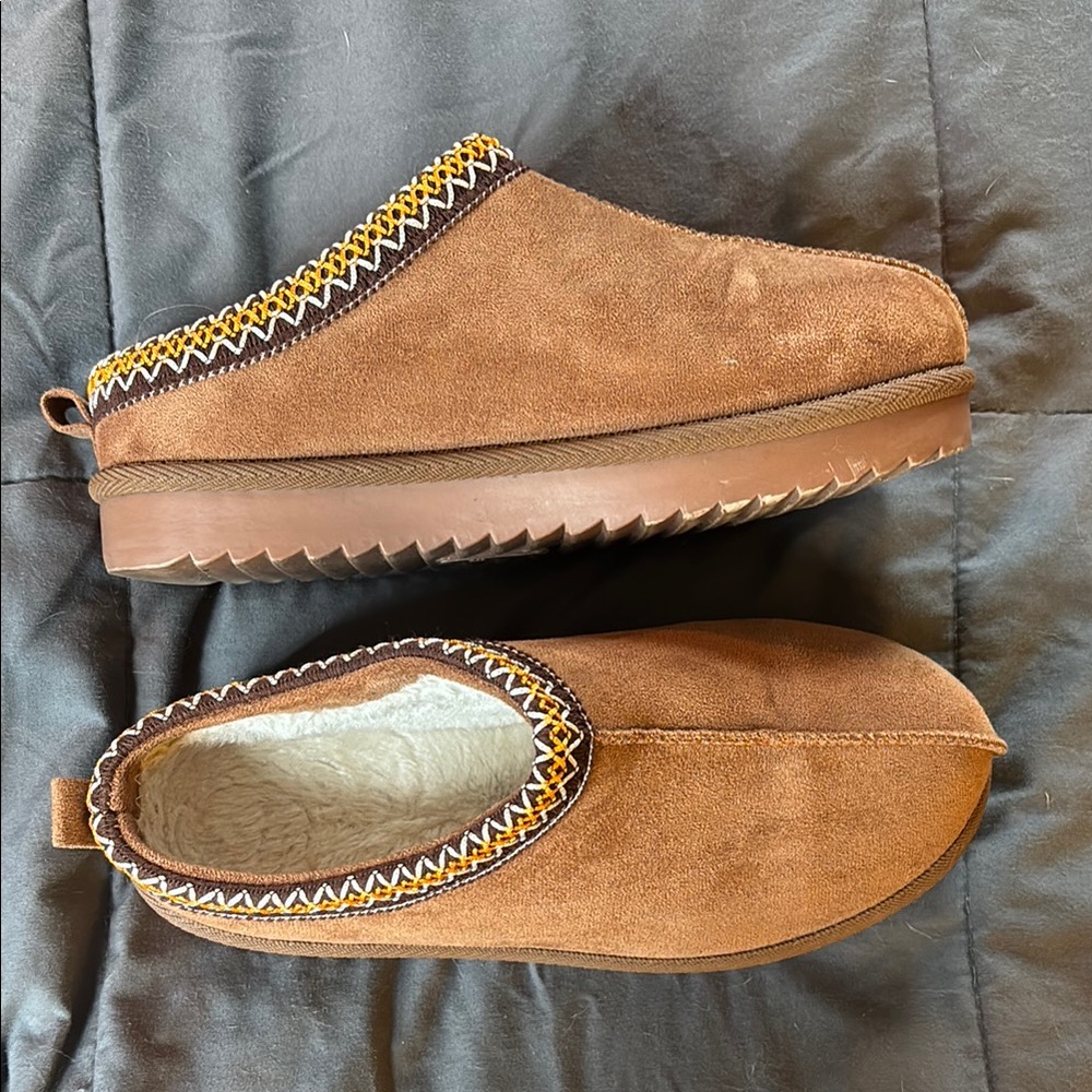 Brown Suede Slip-On Shoes